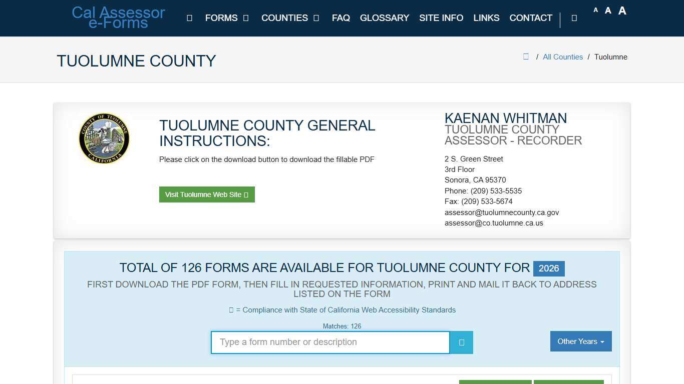 CAA e-Forms Service Center - tuolumne